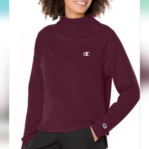 Champion Tops - Womens Champion Mockneck sweatshirt. Size Med